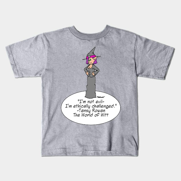 She's not evil... Kids T-Shirt by TheWorldofWitt